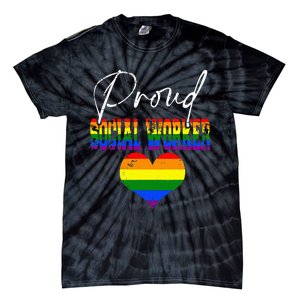 Proud Social Worker Pride LGBT Flag Matching Gay Lesbian Tie-Dye T-Shirt