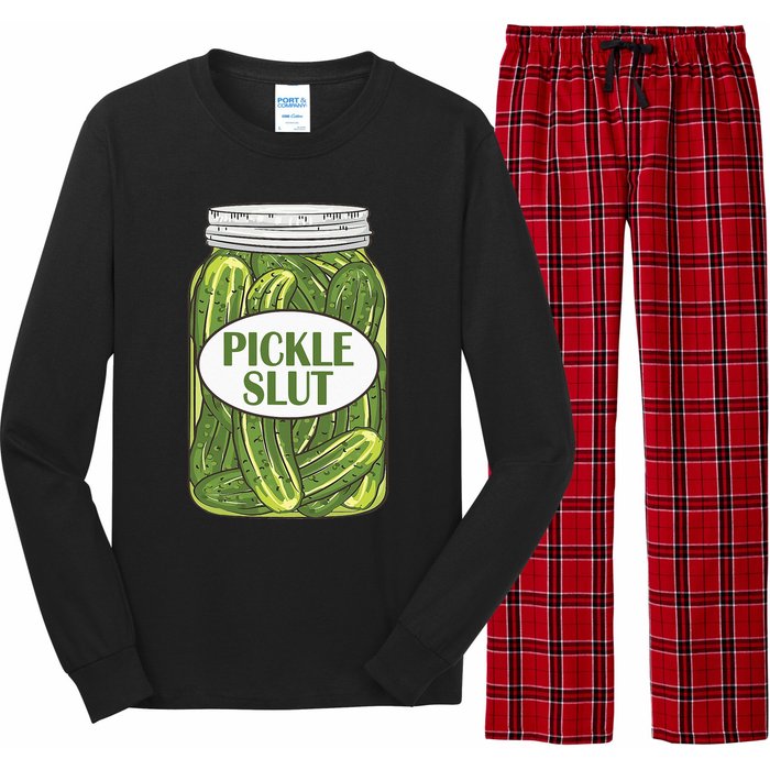 Pickle Slut Who Loves Pickles Apaprel Long Sleeve Pajama Set