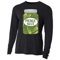 Pickle Slut Who Loves Pickles Apaprel Cooling Performance Long Sleeve Crew