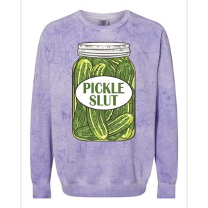 Pickle Slut Who Loves Pickles Apaprel P.ullover Colorblast Crewneck Sweatshirt