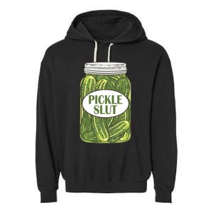 Pickle Slut Who Loves Pickles Apaprel P.ullover Garment-Dyed Fleece Hoodie