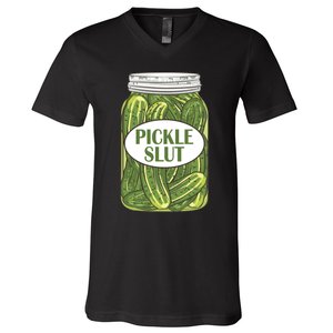 Pickle Slut Who Loves Pickles Apaprel P.ullover V-Neck T-Shirt