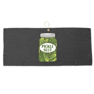 Pickle Slut Who Loves Pickles Apaprel Large Microfiber Waffle Golf Towel