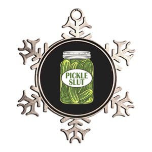 Pickle Slut Who Loves Pickles Apaprel Metallic Star Ornament