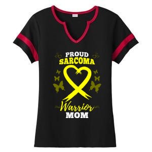 Proud Sarcoma Warrior Mom Sarcoma Awareness Bone Cancer Great Gift Ladies Halftime Notch Neck Tee