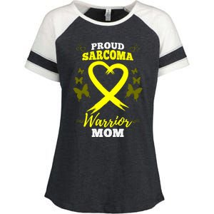 Proud Sarcoma Warrior Mom Sarcoma Awareness Bone Cancer Great Gift Enza Ladies Jersey Colorblock Tee