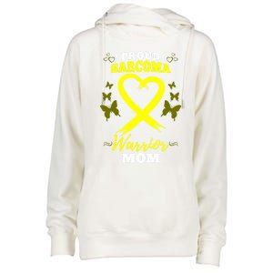 Proud Sarcoma Warrior Mom Sarcoma Awareness Bone Cancer Great Gift Womens Funnel Neck Pullover Hood