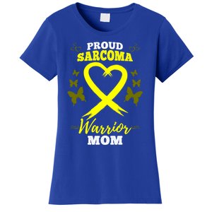 Proud Sarcoma Warrior Mom Sarcoma Awareness Bone Cancer Great Gift Women's T-Shirt