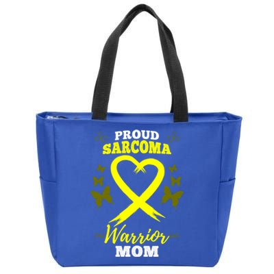 Proud Sarcoma Warrior Mom Sarcoma Awareness Bone Cancer Great Gift Zip Tote Bag