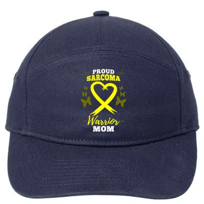 Proud Sarcoma Warrior Mom Sarcoma Awareness Bone Cancer Great Gift 7-Panel Snapback Hat