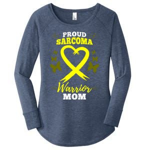 Proud Sarcoma Warrior Mom Sarcoma Awareness Bone Cancer Great Gift Women's Perfect Tri Tunic Long Sleeve Shirt