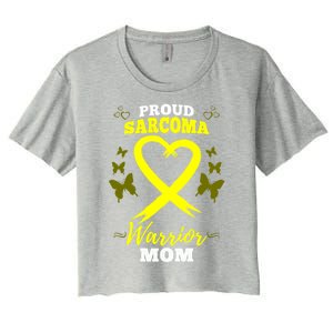 Proud Sarcoma Warrior Mom Sarcoma Awareness Bone Cancer Great Gift Women's Crop Top Tee