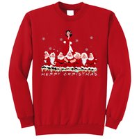 Princess Snow White And Seven Dwarfs Merry Christmas Princess Snow Sweatshirt