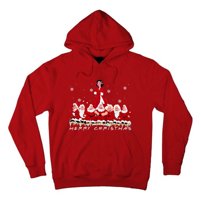 Princess Snow White And Seven Dwarfs Merry Christmas Princess Snow Tall Hoodie