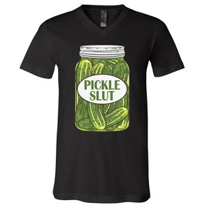 Pickle Slut Who Loves Pickles Apaprel V-Neck T-Shirt