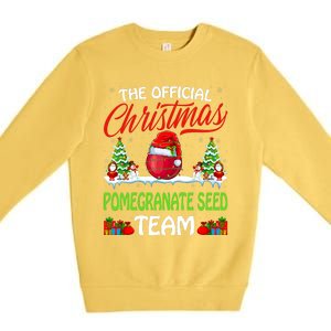 Pomegranate Seed Wearing Santa Hat Xmas Christmas Premium Crewneck Sweatshirt