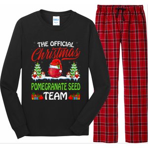 Pomegranate Seed Wearing Santa Hat Xmas Christmas Long Sleeve Pajama Set