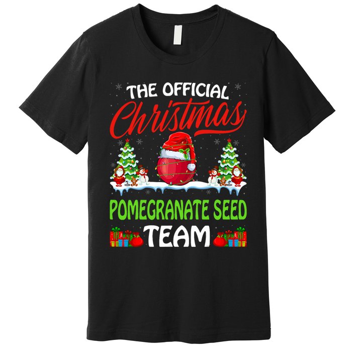 Pomegranate Seed Wearing Santa Hat Xmas Christmas Premium T-Shirt