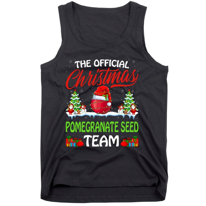 Pomegranate Seed Wearing Santa Hat Xmas Christmas Tank Top