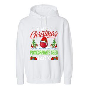 Pomegranate Seed Wearing Santa Hat Xmas Christmas Garment-Dyed Fleece Hoodie