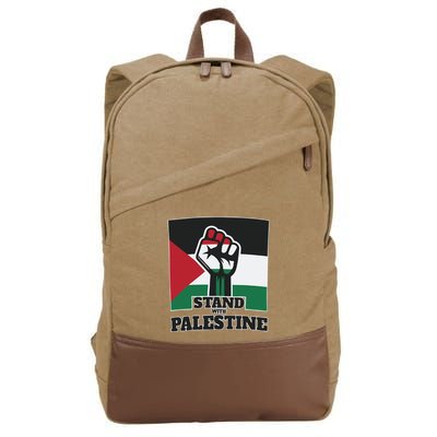 Palestine Stand With Palestine Pray For Palestine Cotton Canvas Backpack