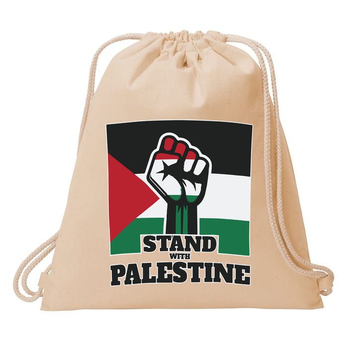 Palestine Stand With Palestine Pray For Palestine Drawstring Bag