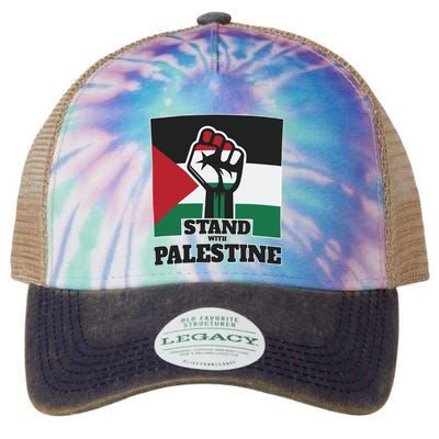 Palestine Stand With Palestine Pray For Palestine Legacy Tie Dye Trucker Hat