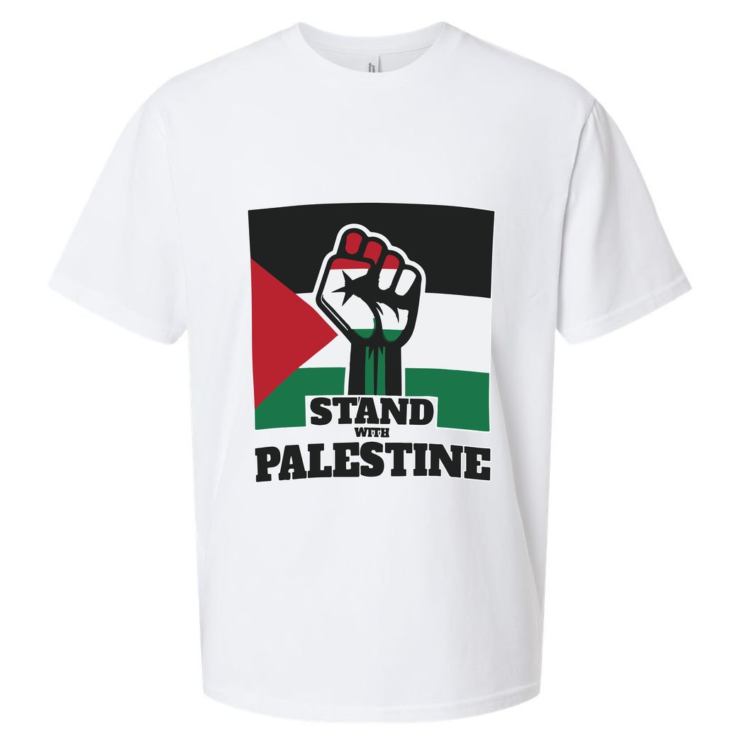 Palestine Stand With Palestine Pray For Palestine Sueded Cloud Jersey T-Shirt