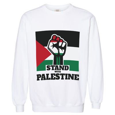 Palestine Stand With Palestine Pray For Palestine Garment-Dyed Sweatshirt