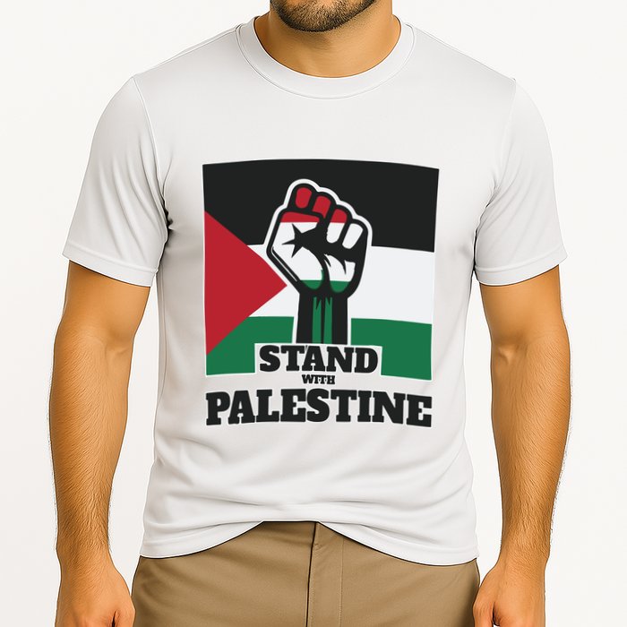 Palestine Stand With Palestine Pray For Palestine Cooling Performance Crew T-Shirt