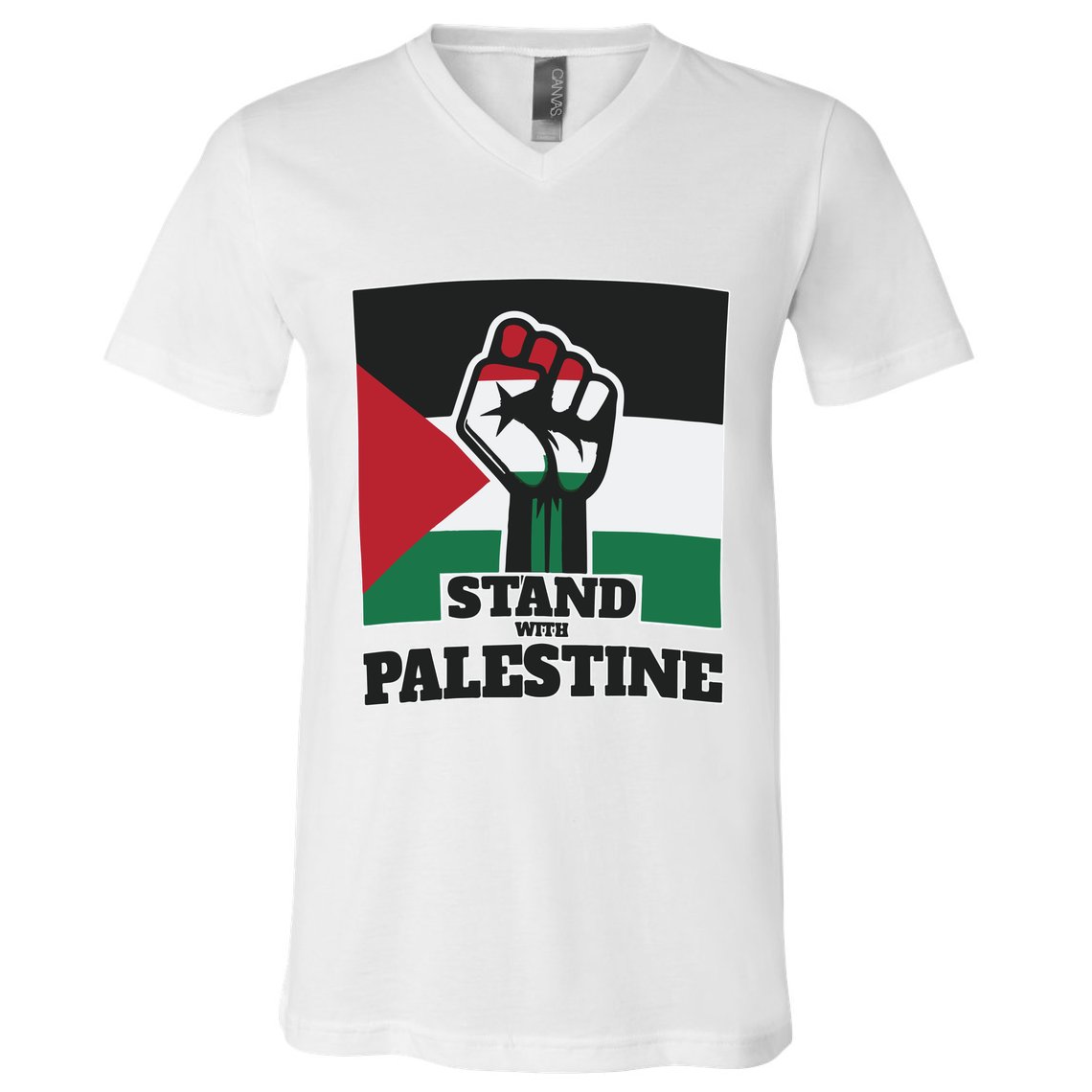 Palestine Stand With Palestine Pray For Palestine V-Neck T-Shirt