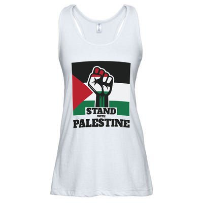 Palestine Stand With Palestine Pray For Palestine Ladies Essential Flowy Tank