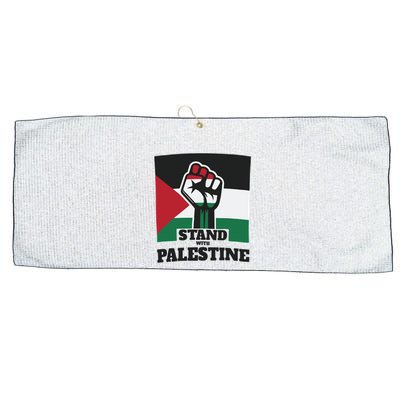 Palestine Stand With Palestine Pray For Palestine Large Microfiber Waffle Golf Towel