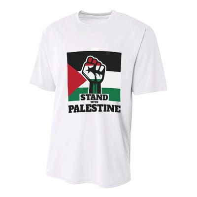 Palestine Stand With Palestine Pray For Palestine Youth Performance Sprint T-Shirt