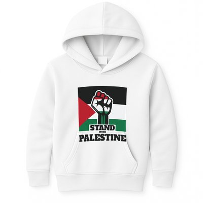 Palestine Stand With Palestine Pray For Palestine Kids Hoodie