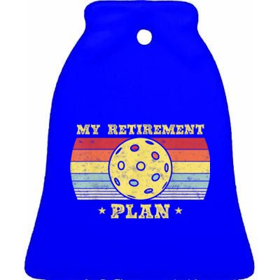 Pickleball Shirt Women, Retirement Plan Funny Pickleball Ceramic Bell Ornament