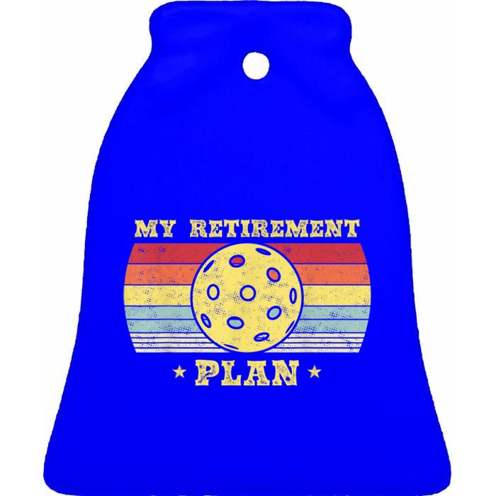 Pickleball Shirt Women, Retirement Plan Funny Pickleball Ceramic Bell Ornament