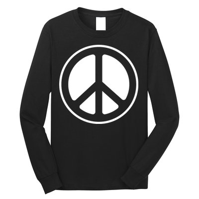 Peace Sign White Long Sleeve Shirt