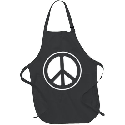 Peace Sign White Apron