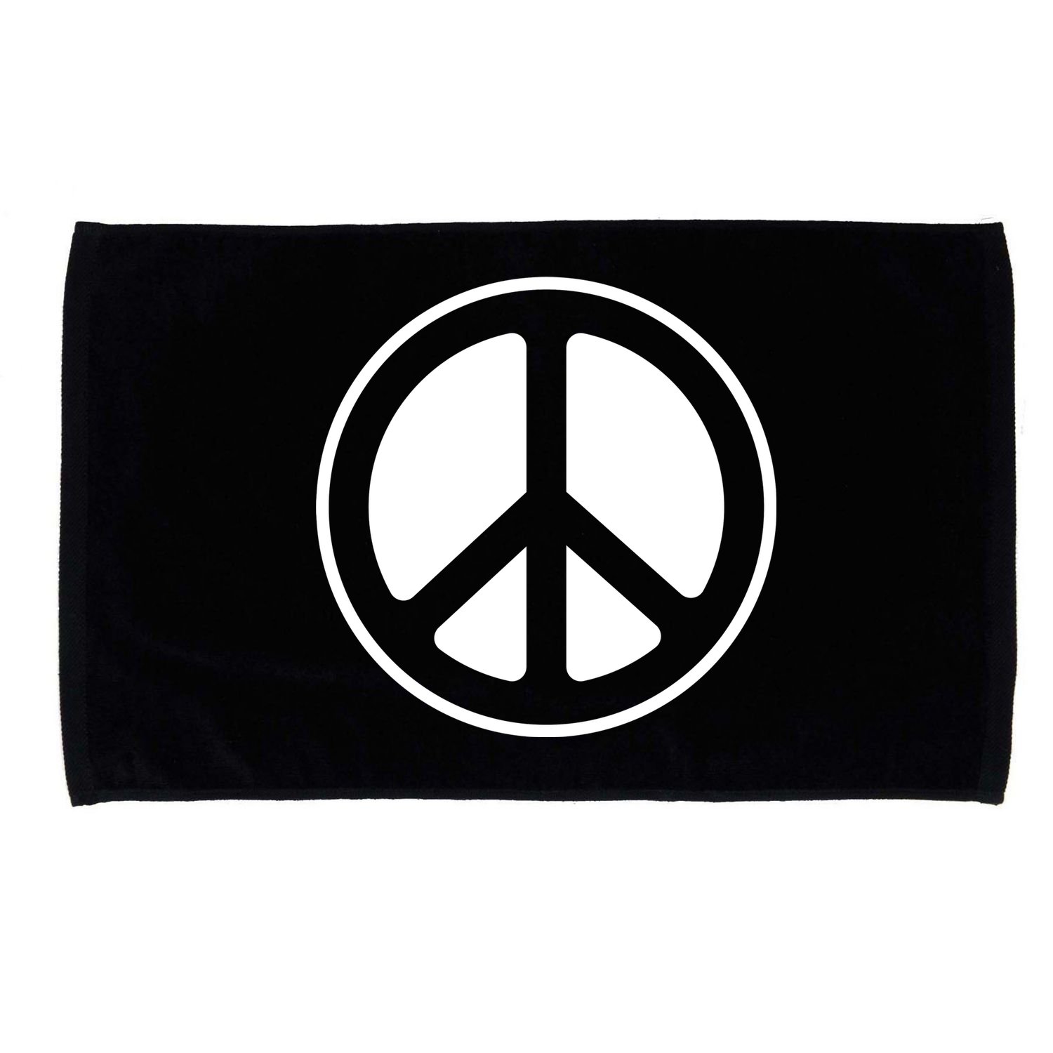 Peace Sign White Microfiber Hand Towel