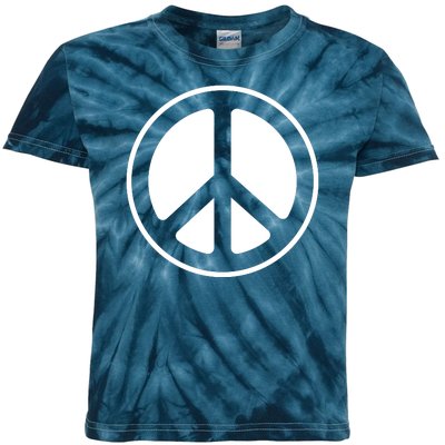 Peace Sign White Kids Tie-Dye T-Shirt