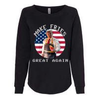 Patriotic Slogan With American Flag Background Womens California Wash Sweatshirt