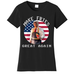 Patriotic Slogan With American Flag Background Women's T-Shirt