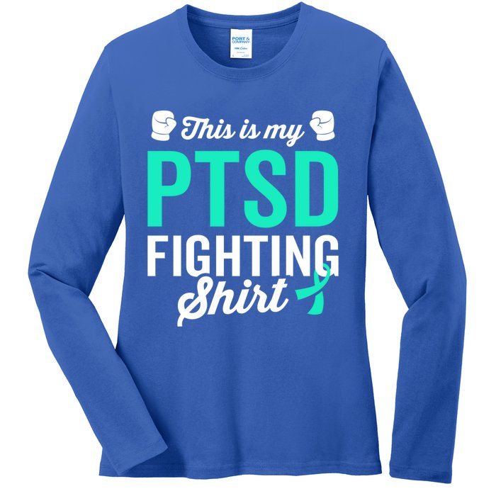 Ptsd Stress Warrior Survivor Awareness Get Well Recovery Cute Gift Ladies Long Sleeve Shirt