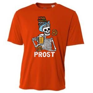 Prost Skeleton Women Bavarian Octoberfest German Oktoberfest Cooling Performance Crew T-Shirt