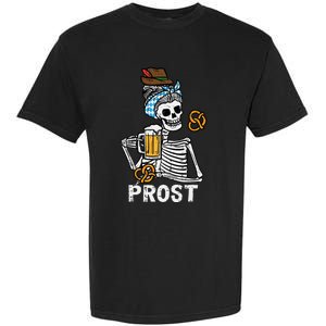 Prost Skeleton Women Bavarian Octoberfest German Oktoberfest Garment-Dyed Heavyweight T-Shirt