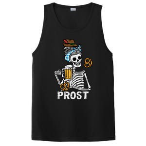 Prost Skeleton Women Bavarian Octoberfest German Oktoberfest PosiCharge Competitor Tank