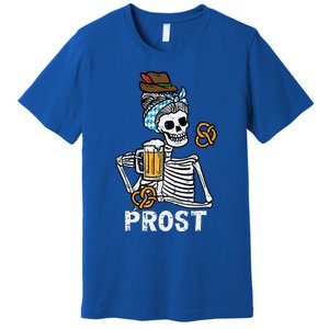 Prost Skeleton Women Bavarian Octoberfest German Oktoberfest Premium T-Shirt