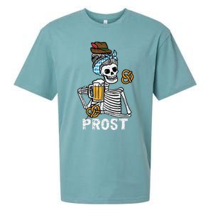 Prost Skeleton Women Bavarian Octoberfest German Oktoberfest Sueded Cloud Jersey T-Shirt