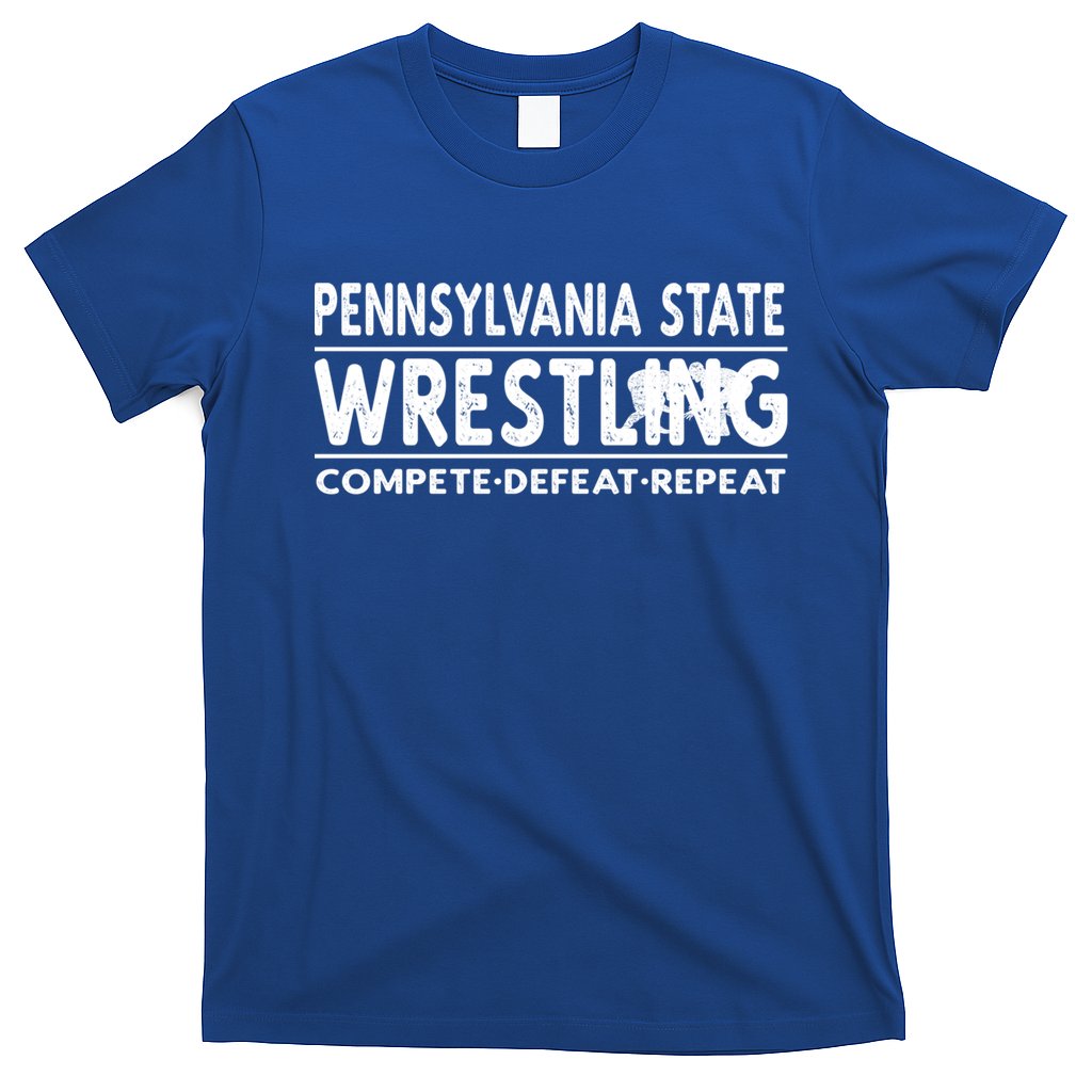 Pennsylvania State Wrestling Compete Defeat Repeat Gift T-Shirt